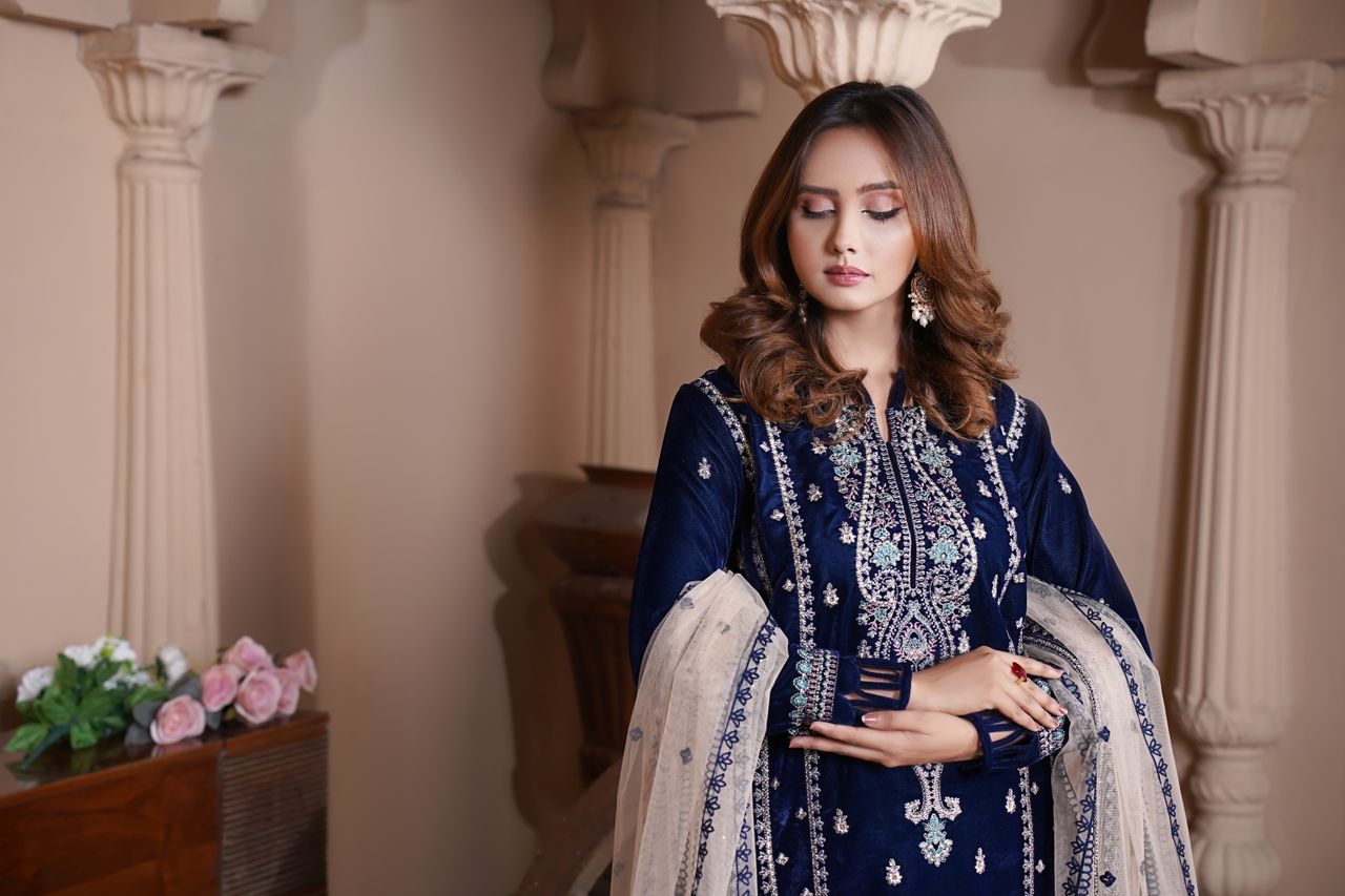 Beautiful bridal fashion model in traditional attire captured in Lahore.
